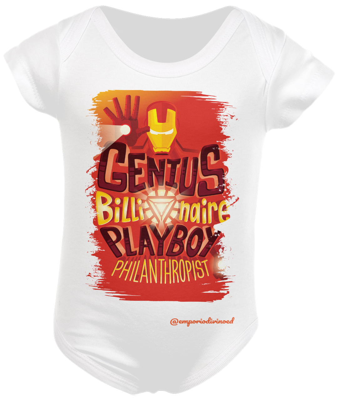 Nome do produto  BODY INFANTIL 'HOMEM DE FERRO'