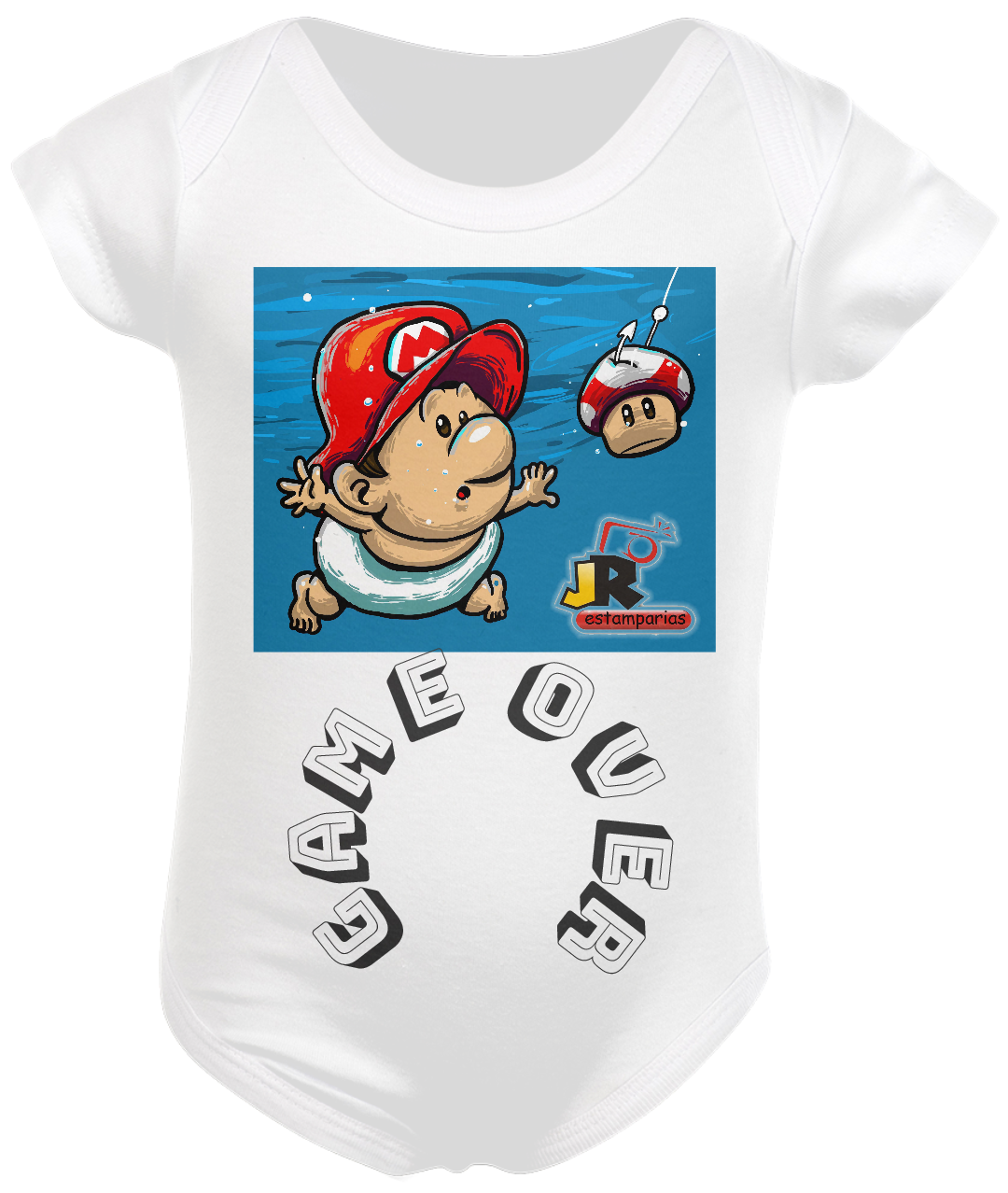 Nome do produto  macacão baby MArio Game Over
