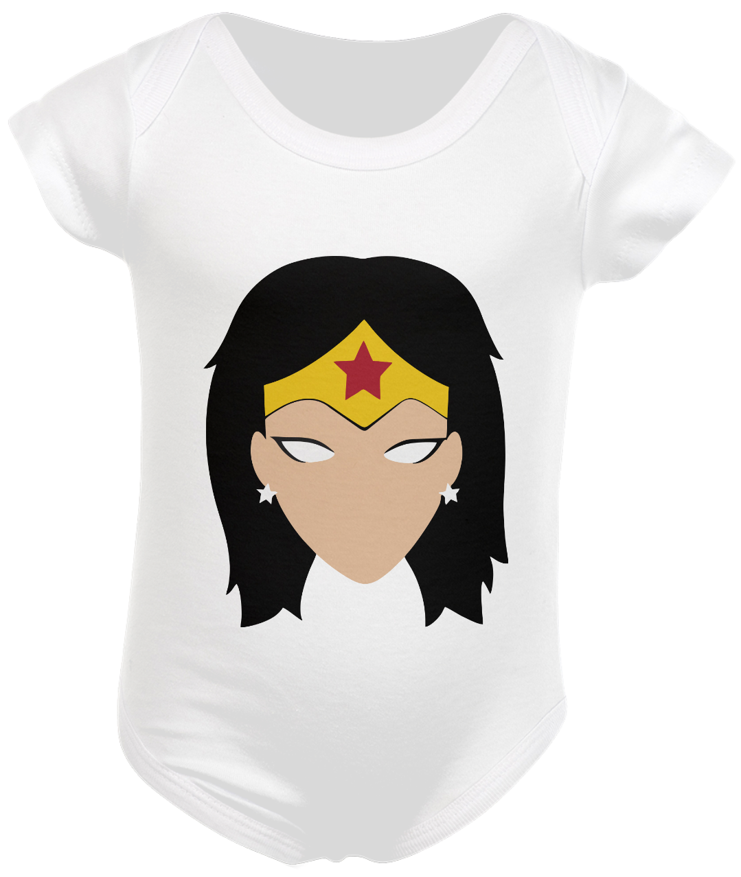Nome do produto  Mulher Maravilha Minimalista - Body Infantil