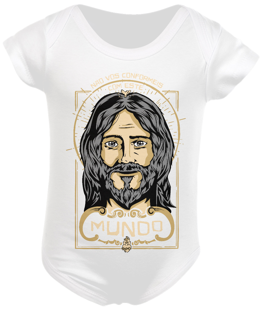 Nome do produto  Body Infantil Não Vos Conformeis