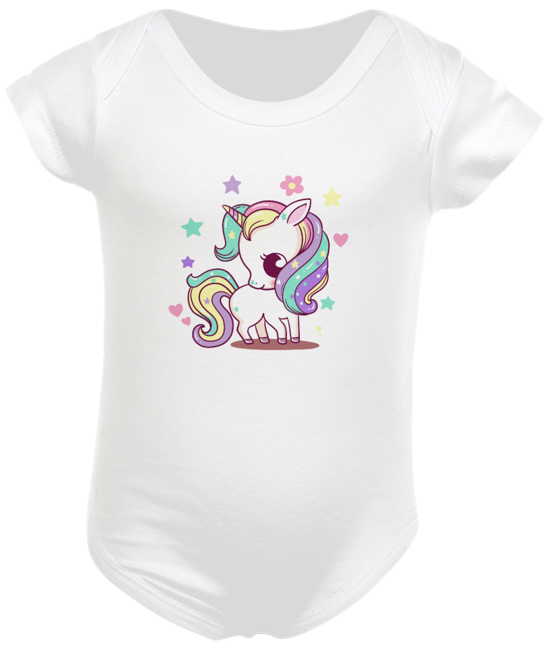 Nome do produto  Body bebê unicórnio feliz