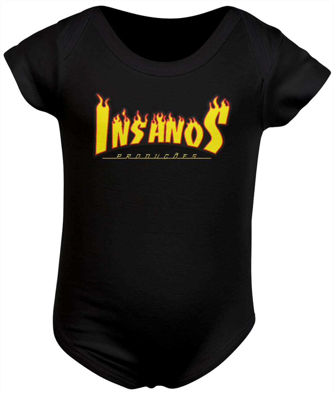 Nome do produto  Body Infantil Insanos Produções Preto