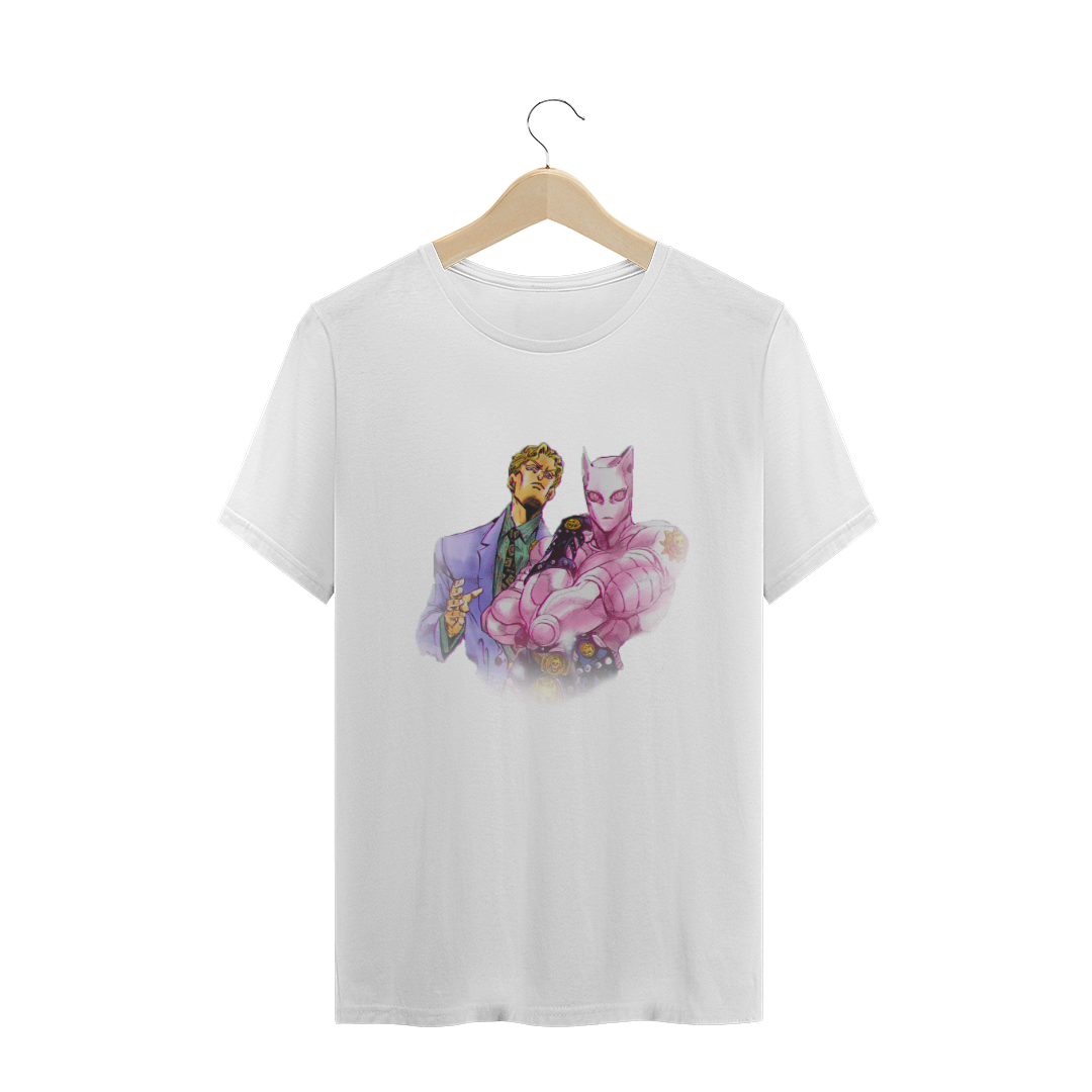 Nome do produto  Camiseta Básica ✪ - Killer Queen & Yoshikage Kira (JoJo)