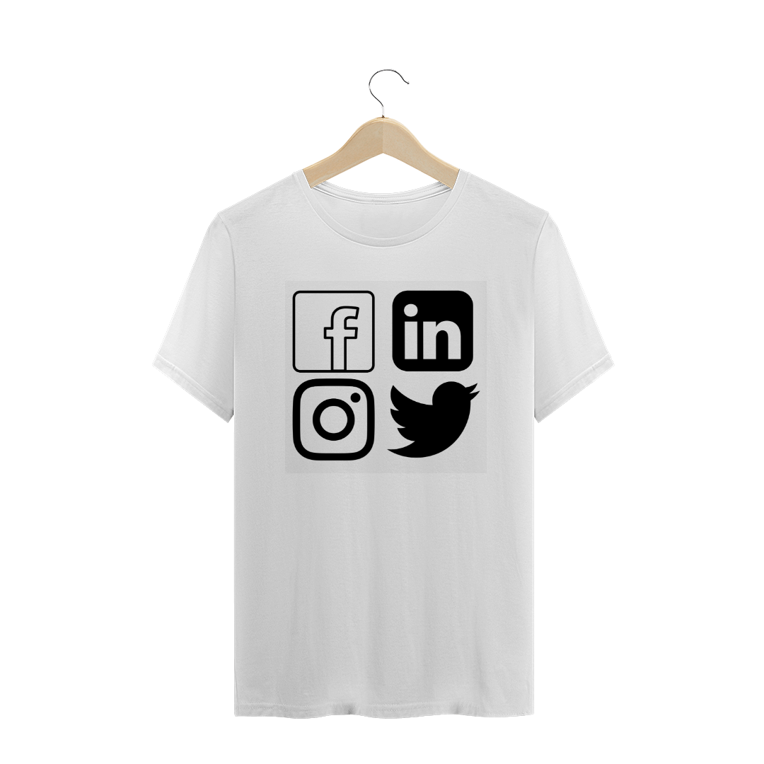 Nome do produto  Camiseta Redes Sociais  - Branca