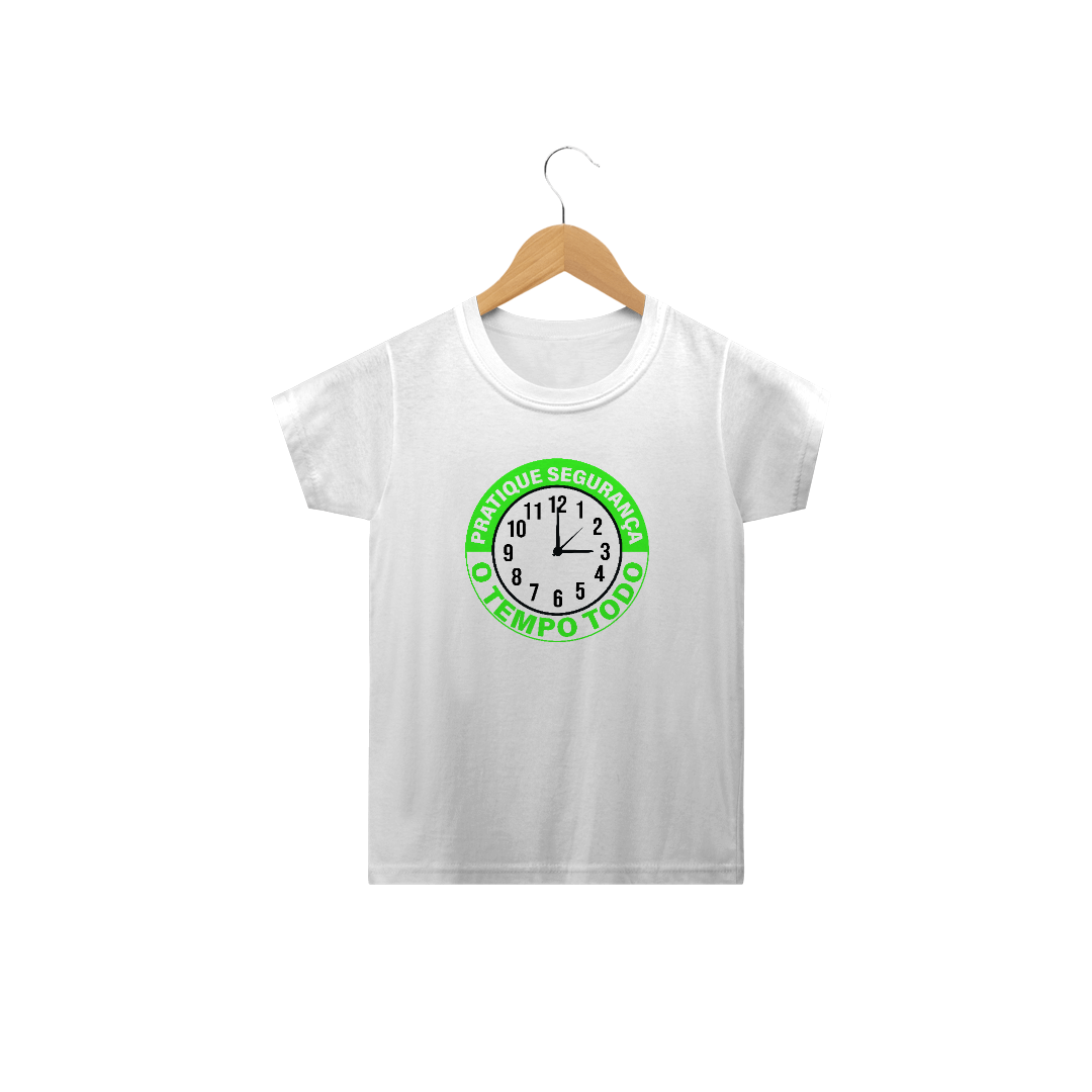 Nome do produto: CAMISA INFANTIL: Relógio da Segurança