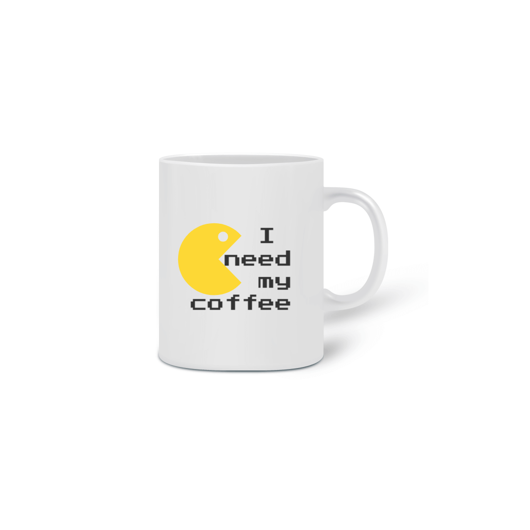 Nome do produto: CANECA PAC-MAN - I NEED MY COFFEE