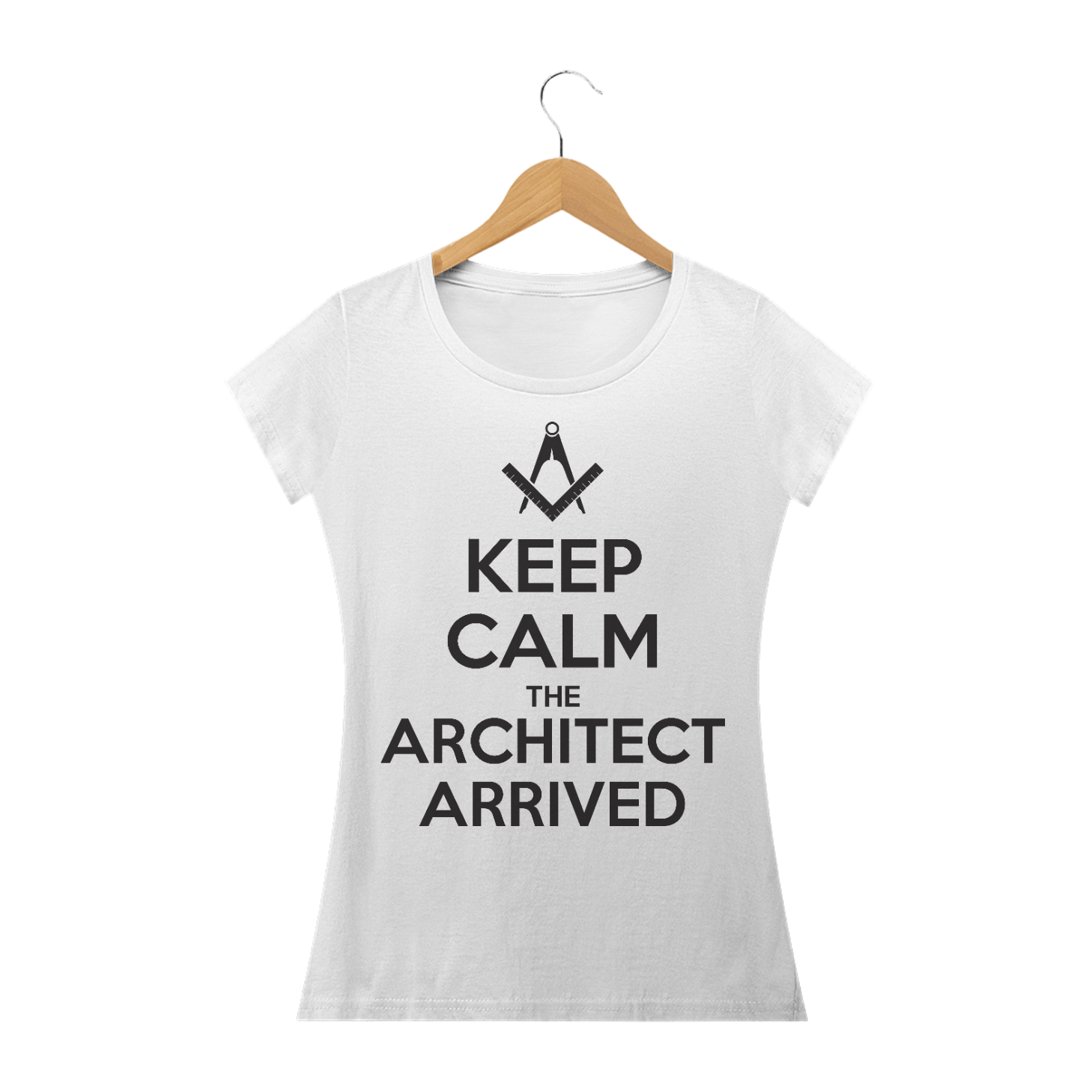 Nome do produto  Camiseta KEEP CALM THE ARCHITECT ARRIVED (FIQUE CALMO A ARQUITETA CHEGOU) Feminina