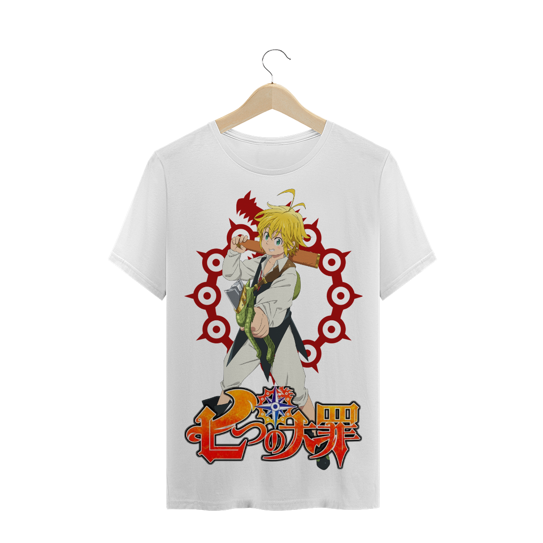 Nome do produto  Camiseta - Meliodas  ( Nanatsu No Taizai ) branca, preta ou amarela
