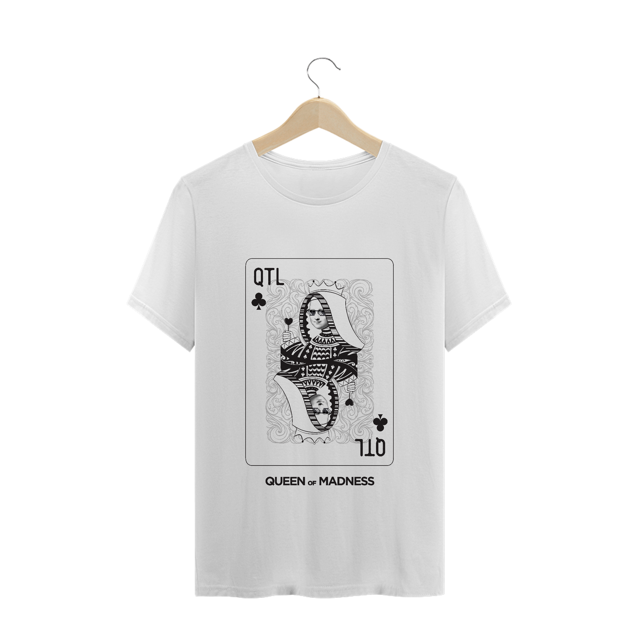 Nome do produto  CAMISETA MASC. QUEEN OF MADNESS (RAINHA DA LOUCURA) - EST. PRETA