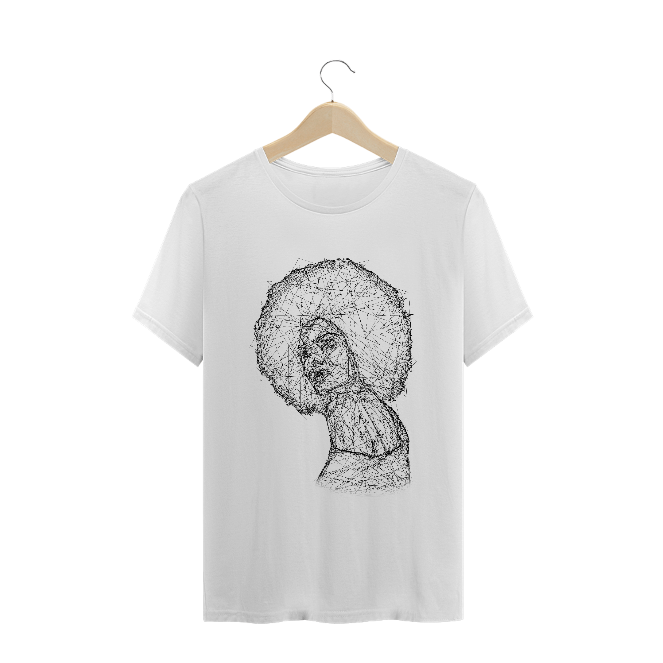 Nome do produto  CAMISETA MASC. AFROGIRL ESTAMPA PRETA