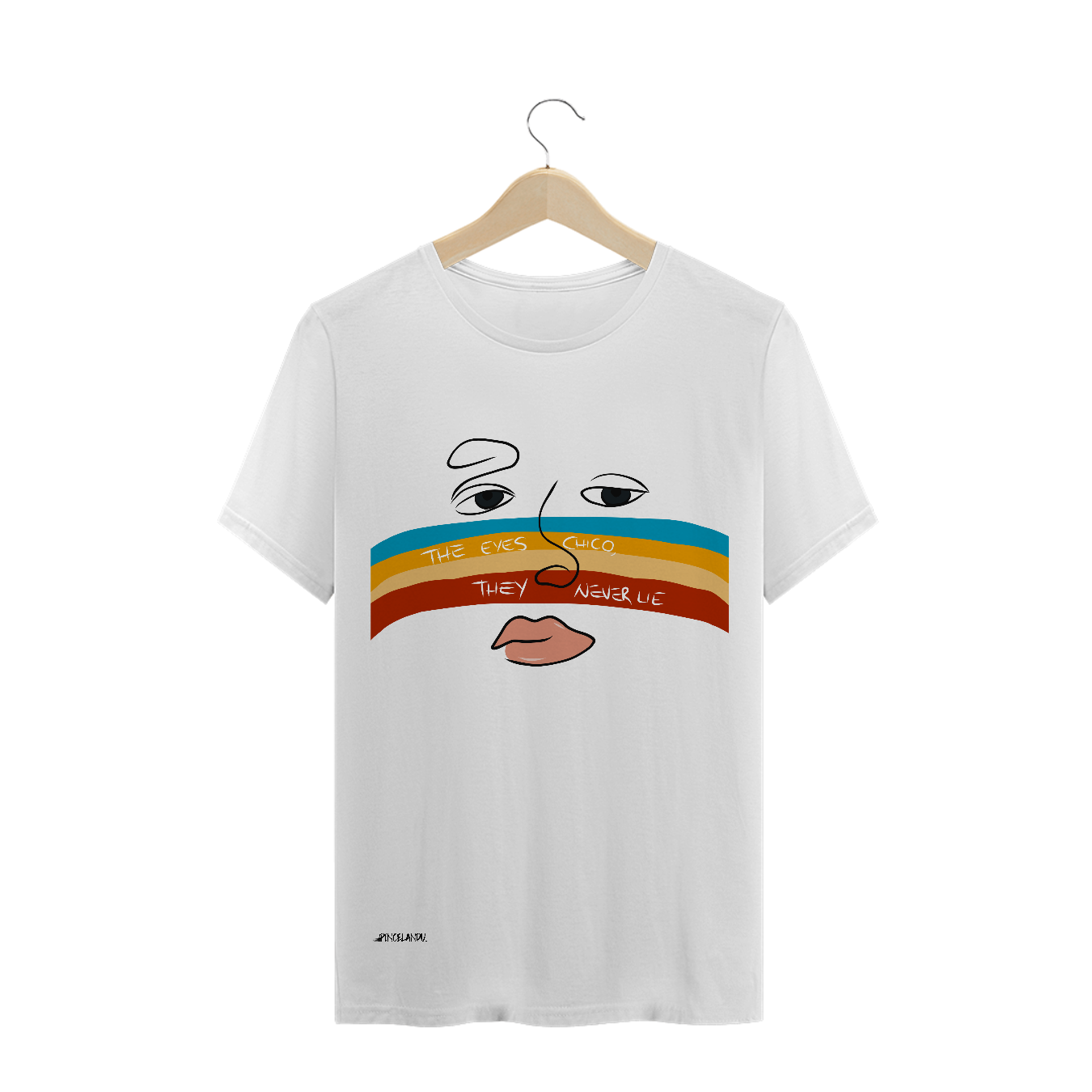 Nome do produto  Camiseta The eyes chico, they never lie