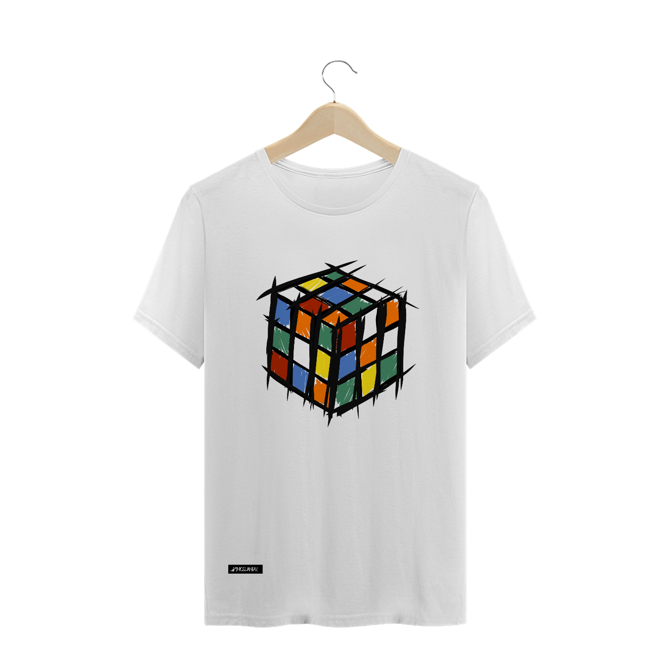 Nome do produto  Camiseta arte cubo mágico Pincelandu