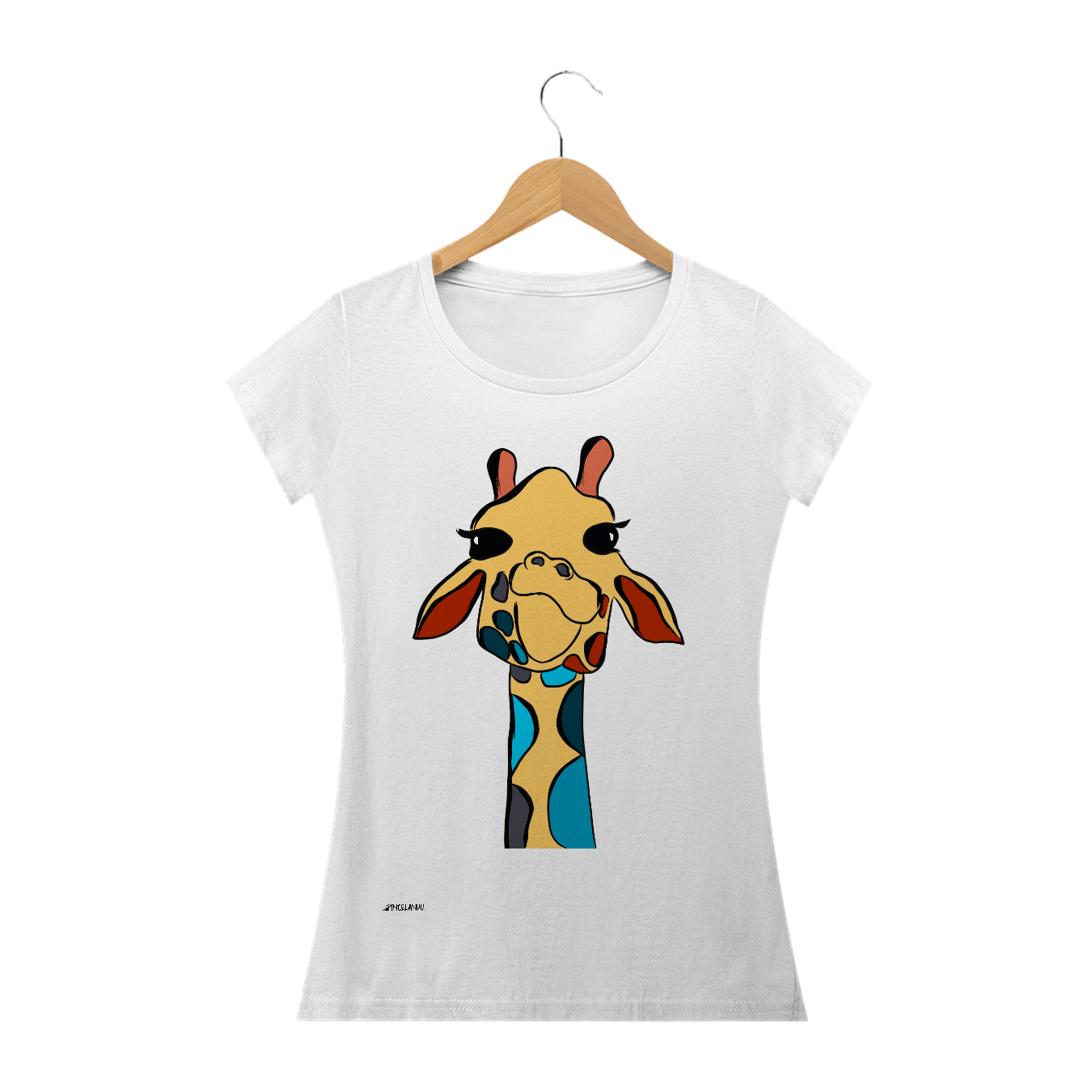 Nome do produto  Camiseta baby long branca Girafinha 