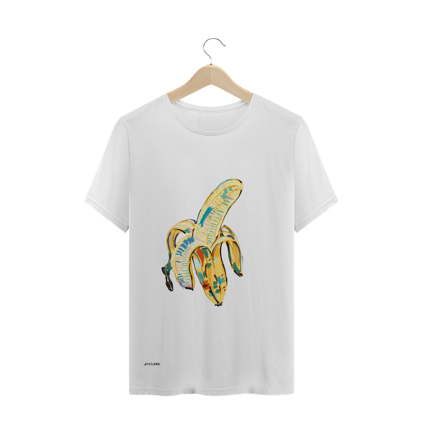 Nome do produto  Camiseta masculina arte banana pintura Pincelandu