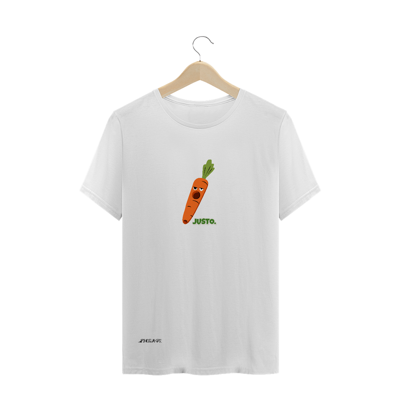 Nome do produto  Camiseta Justo cenourinha Pincelandu
