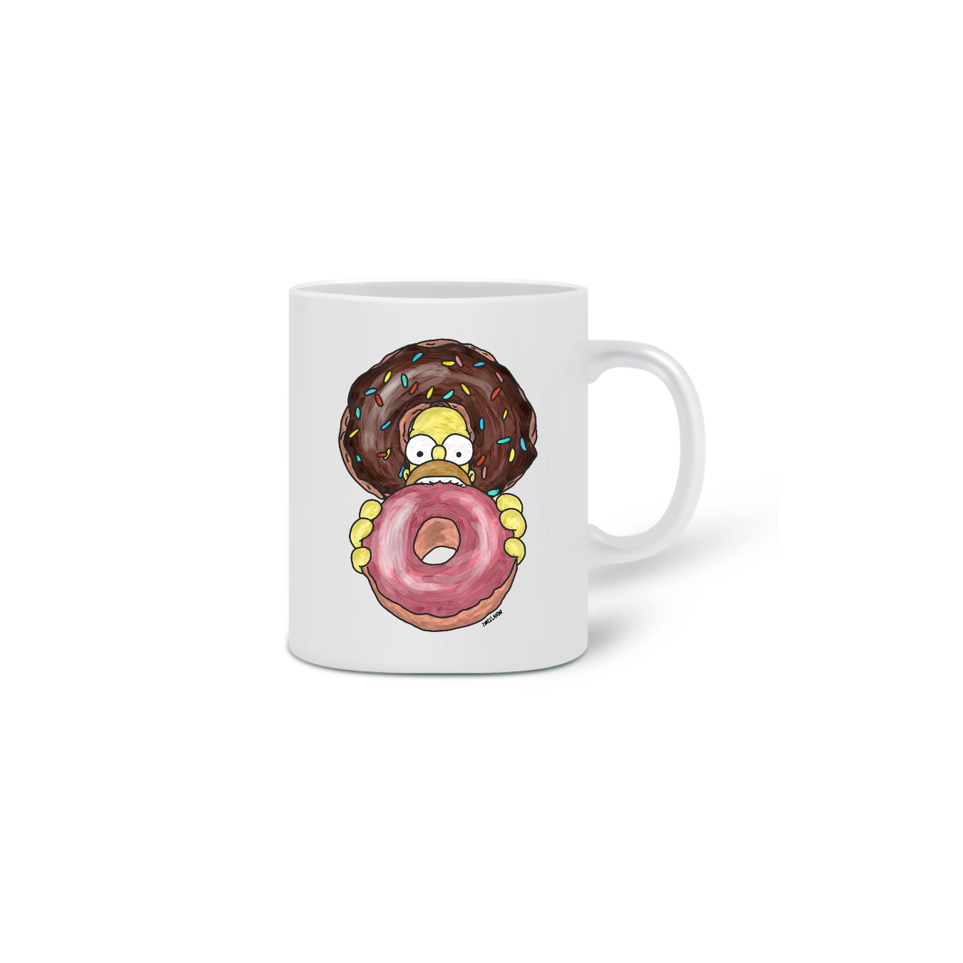 Nome do produto  Caneca arte Donuts Pincelandu