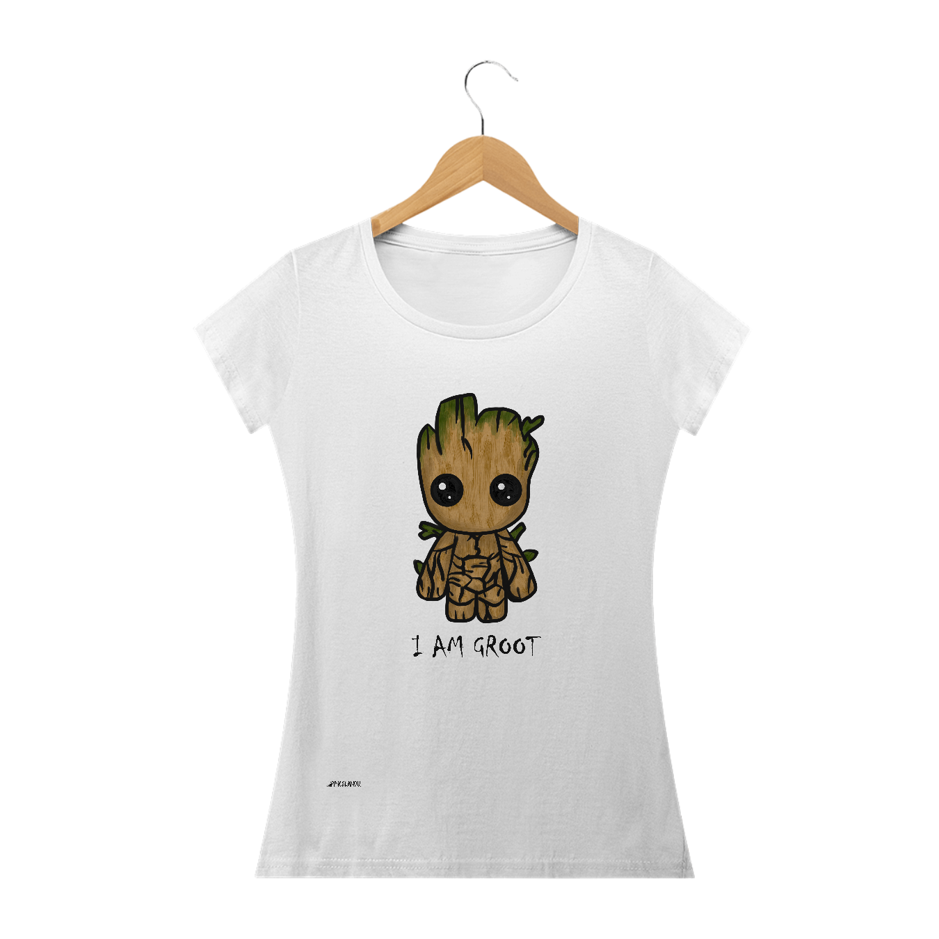 Nome do produto  T-shirt baby long arte Groot Pincelandu