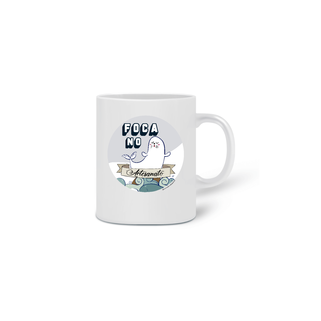Nome do produto  Caneca - Foca no Artesanato