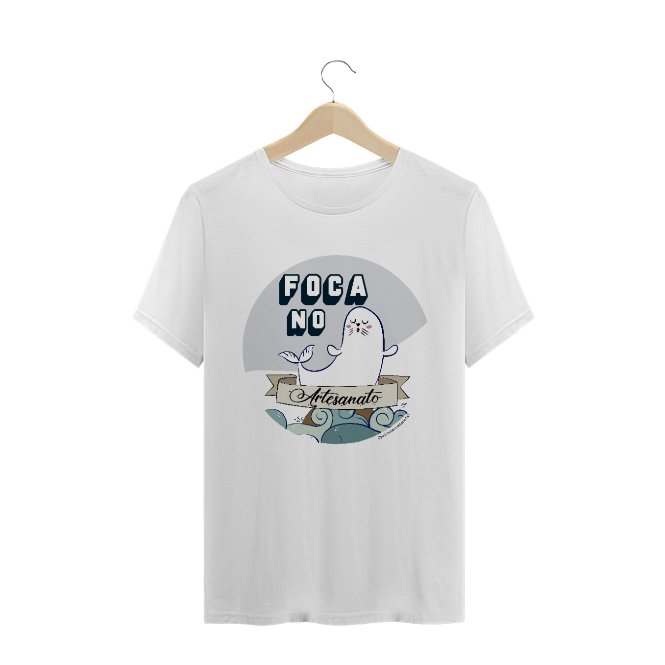 Nome do produto: Camiseta Masc - Foca no Artesanato