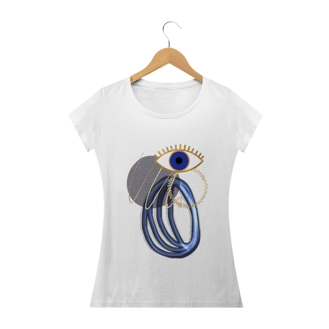 Nome do produto  Baby Look - Abstrata Olho Grego