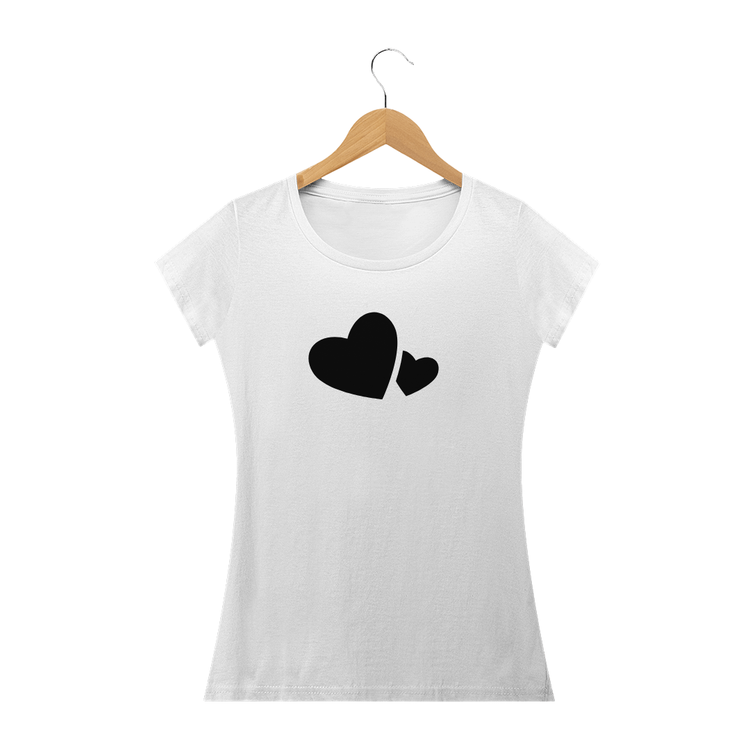 Nome do produto  Camisa Feminina Corações +Cores