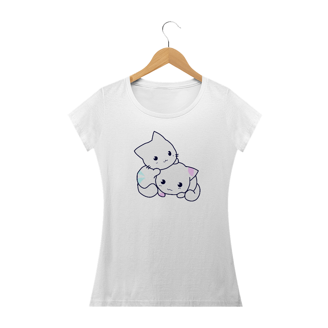 Nome do produto  Camisa Feminina Gatos Fofos +Cores