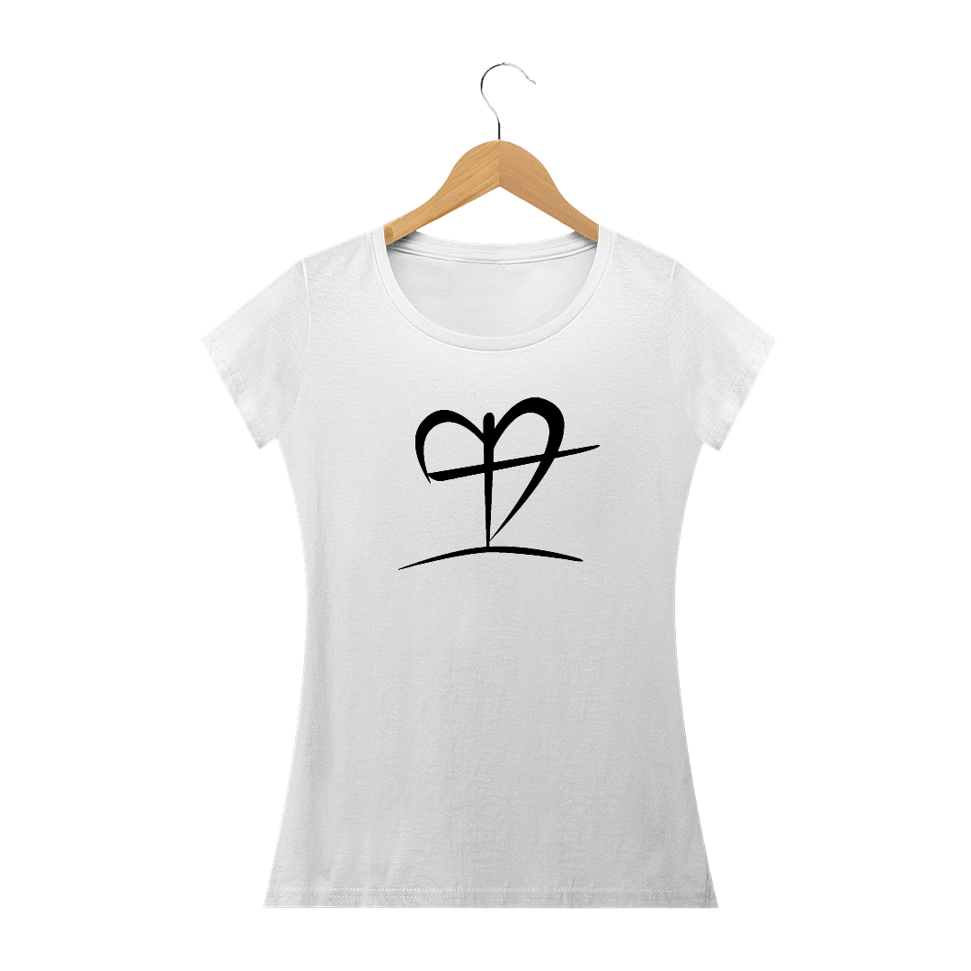 Nome do produto  Camisa Feminina Banca Coração e Cruz +Cores