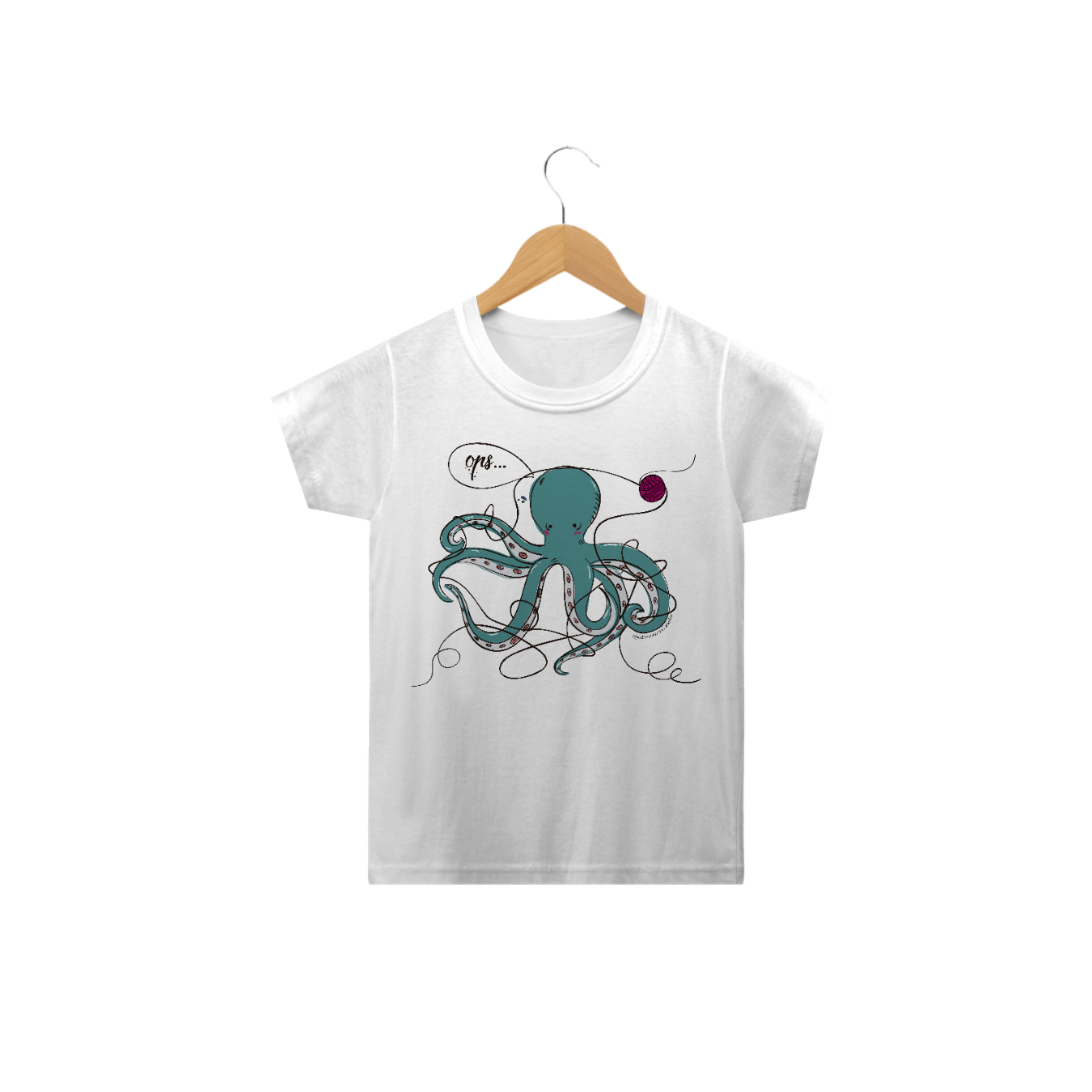 Nome do produto: Camiseta Infantil - Polvo Craft
