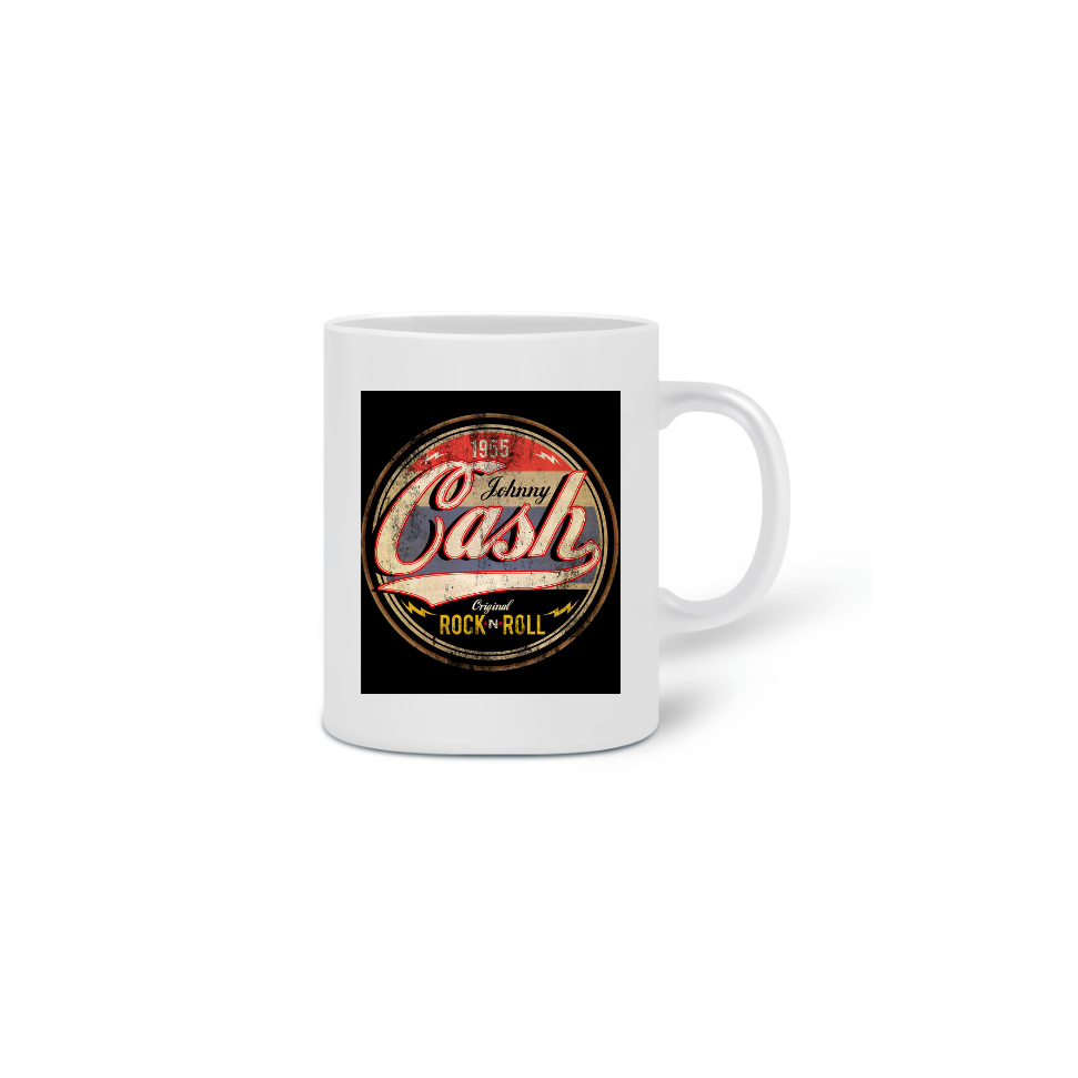 Nome do produto  Tema Rock , caneca do Johnny Cash