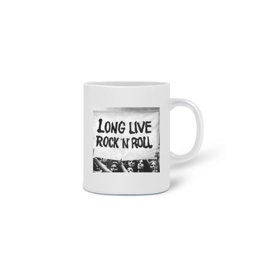 Nome do produto  Tema Rock, Caneca Long Live Rock 'n' Roll