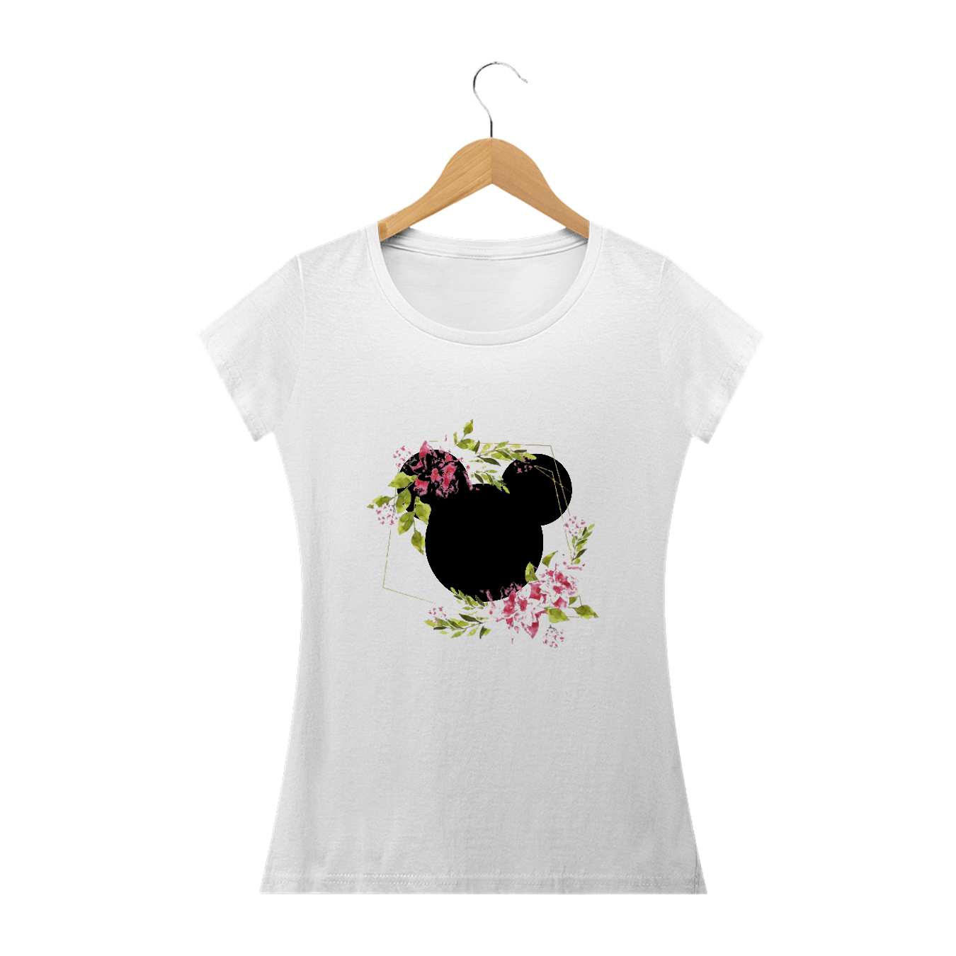 Nome do produto  Camiseta baby look Mickey florido