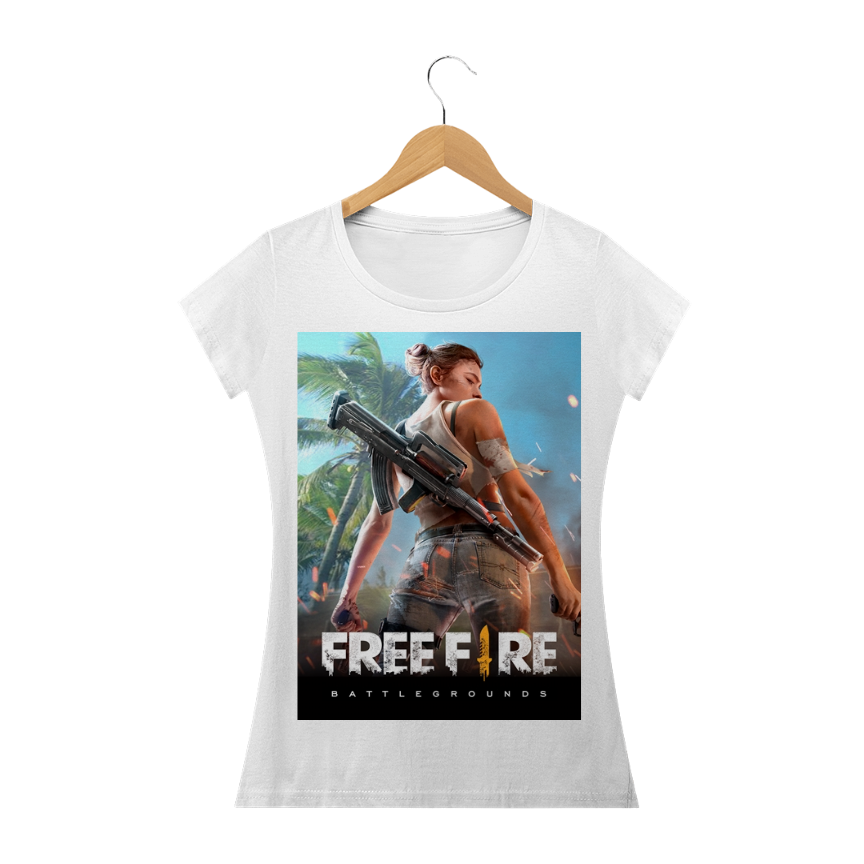 Nome do produto  Camiseta baby look Free fire