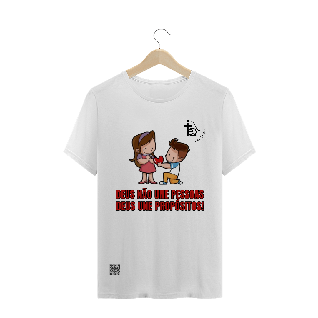 Nome do produto  T-SHIRT QUALITY - DEUS UNE PROPÓSITOS - LOGO