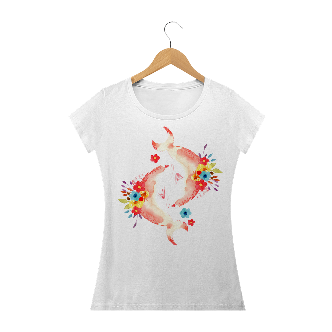 Nome do produto  Camiseta Baby Long Peixes