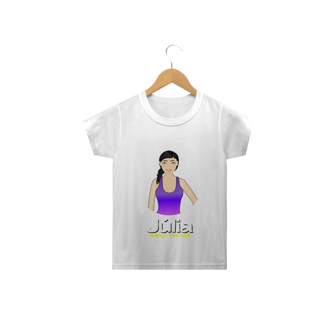 Nome do produto  Camiseta infantil Júlia - Amiga Virtual