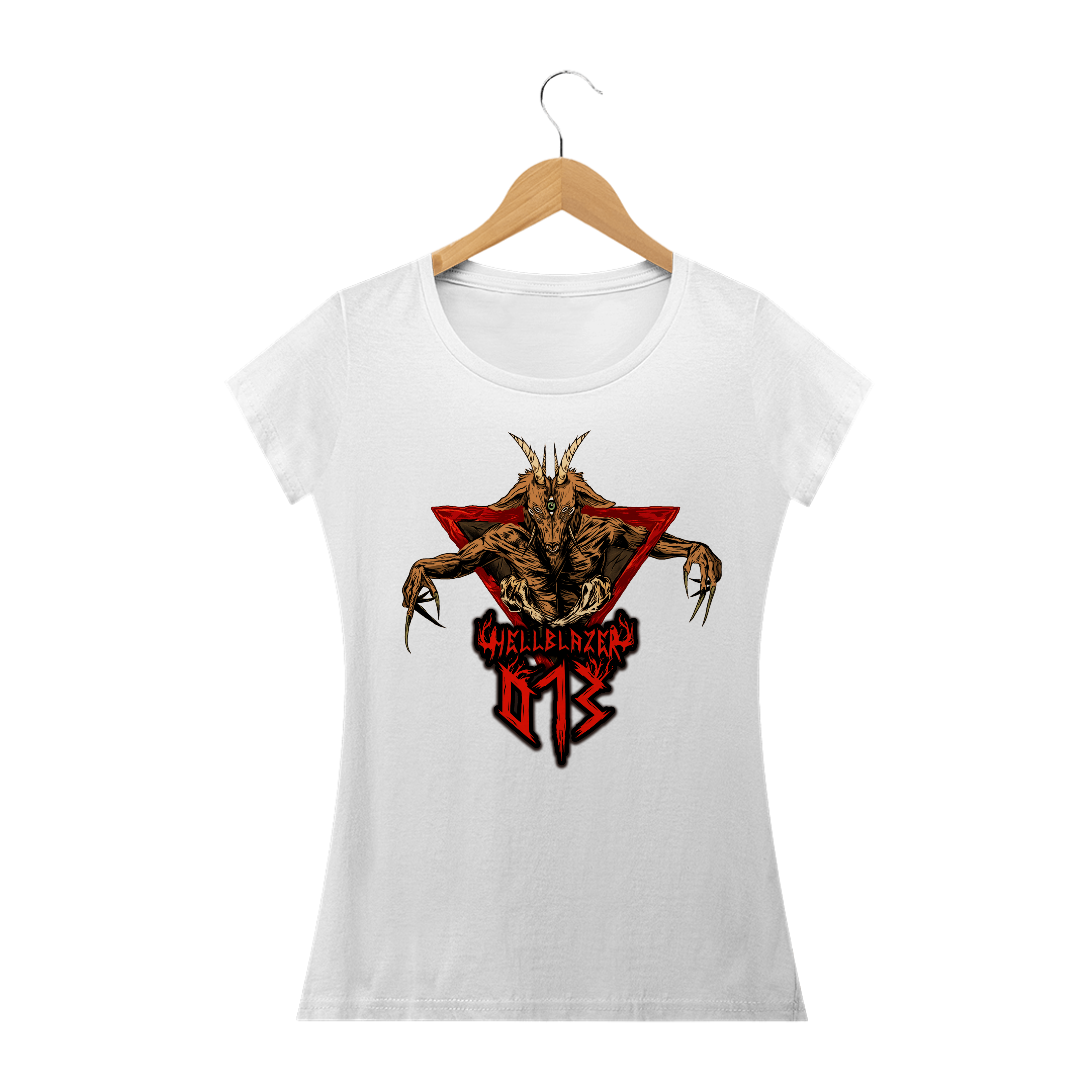 Nome do produto  HELLBLAZER 013 Camiseta feminina Satan - The Father