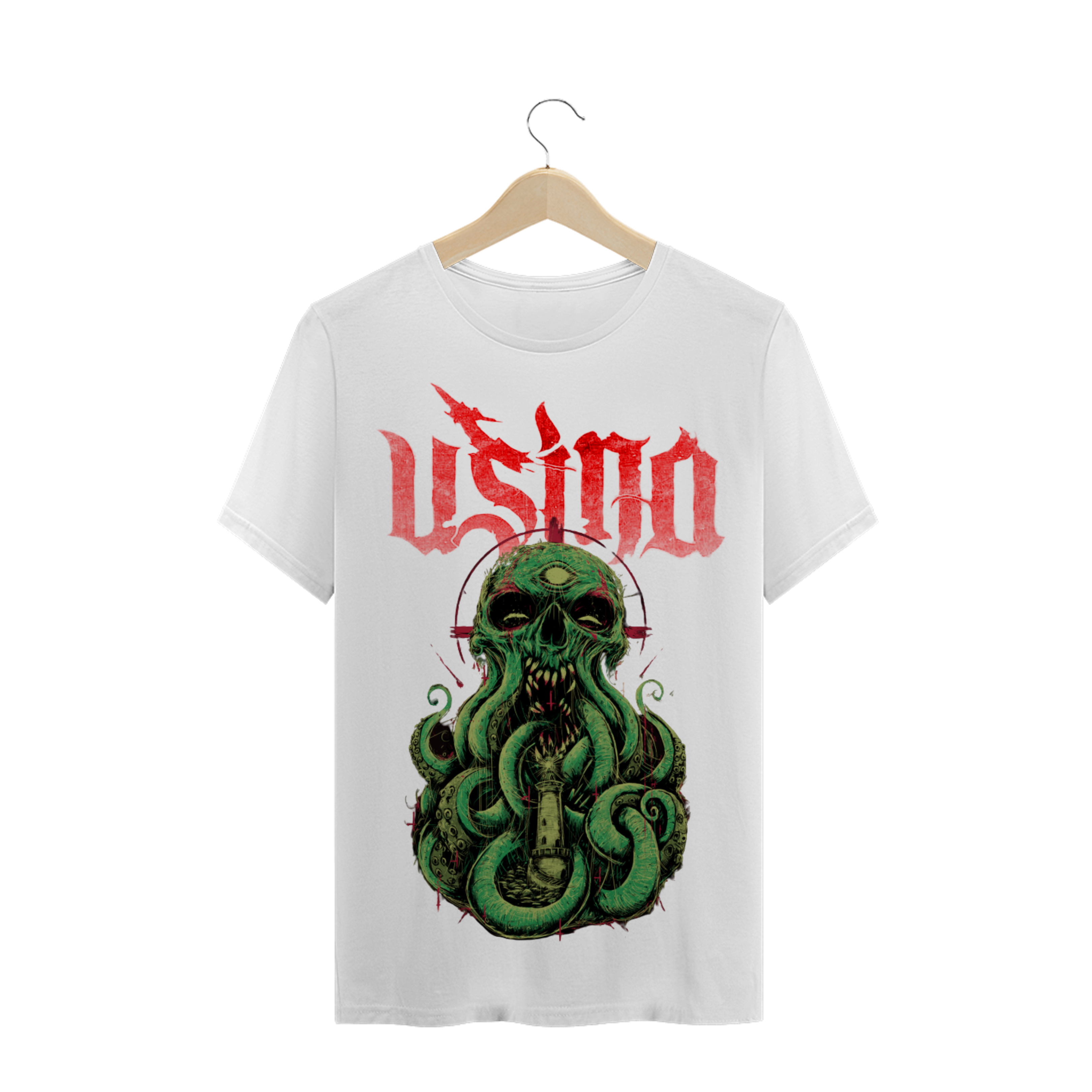 Nome do produto  USINA Camiseta masculina Polvo Maldito