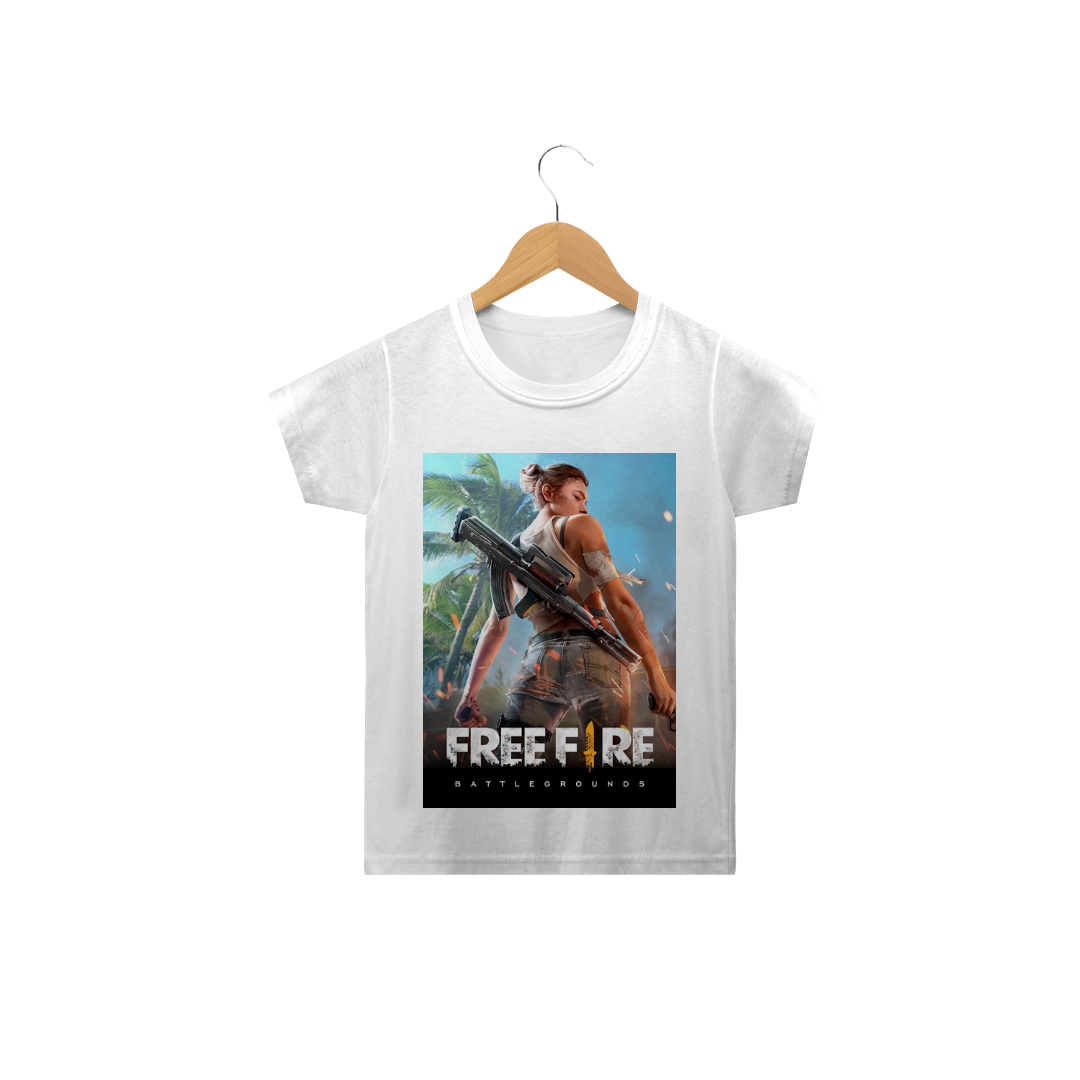 Nome do produto  Camiseta Free Fire Clássica - Infantil