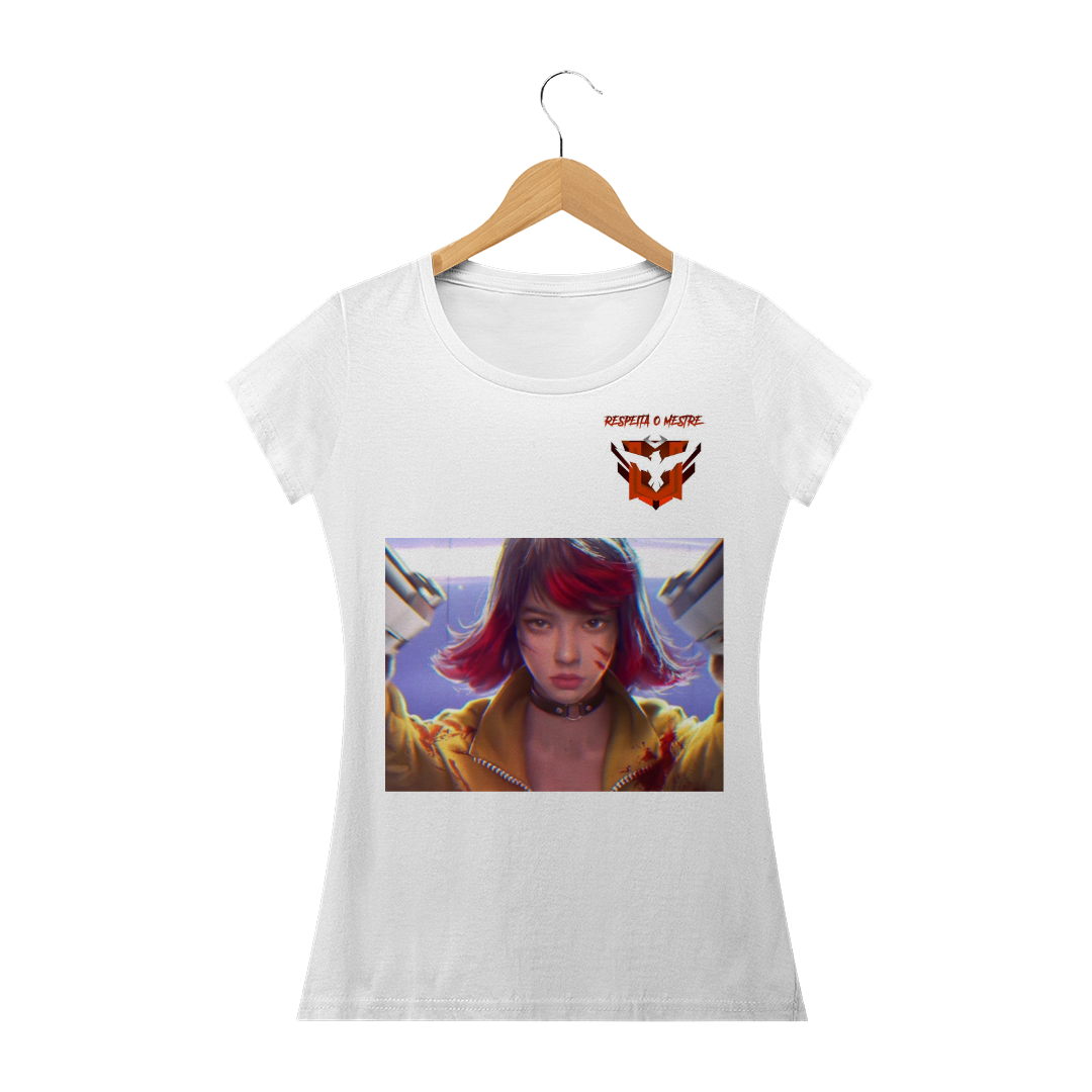 Nome do produto  Camiseta Camisa Free Fire Feminina Kelly Respeita o Mestre 
