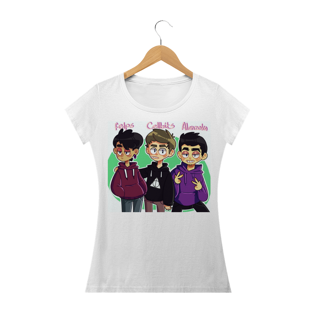Camiseta Felps, Cellbit e Alanzoka ( Feminina )