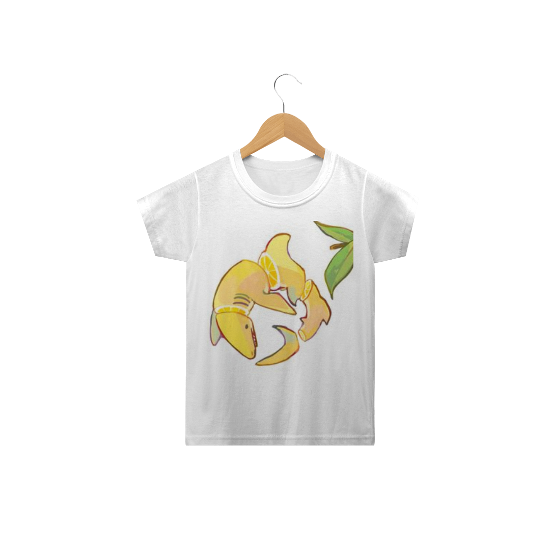 Nome do produto  Camisa infantil tubarão limão