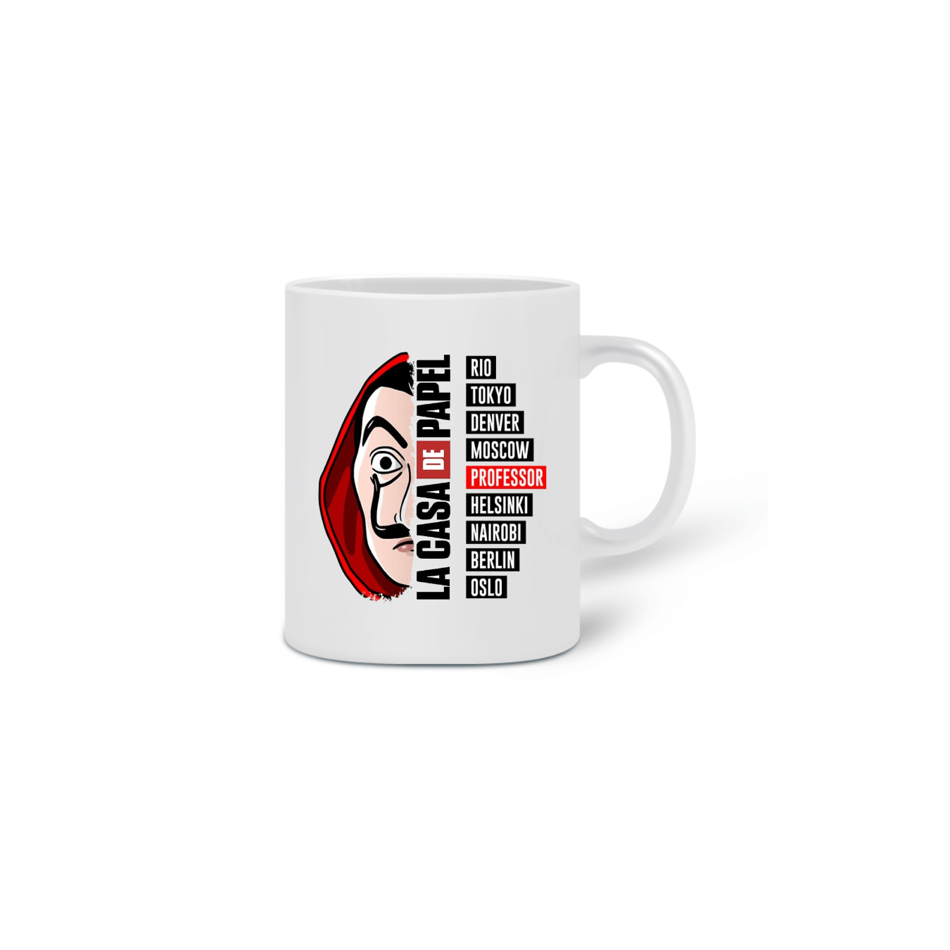 Nome do produto  Caneca La Casa de Papel - personagens
