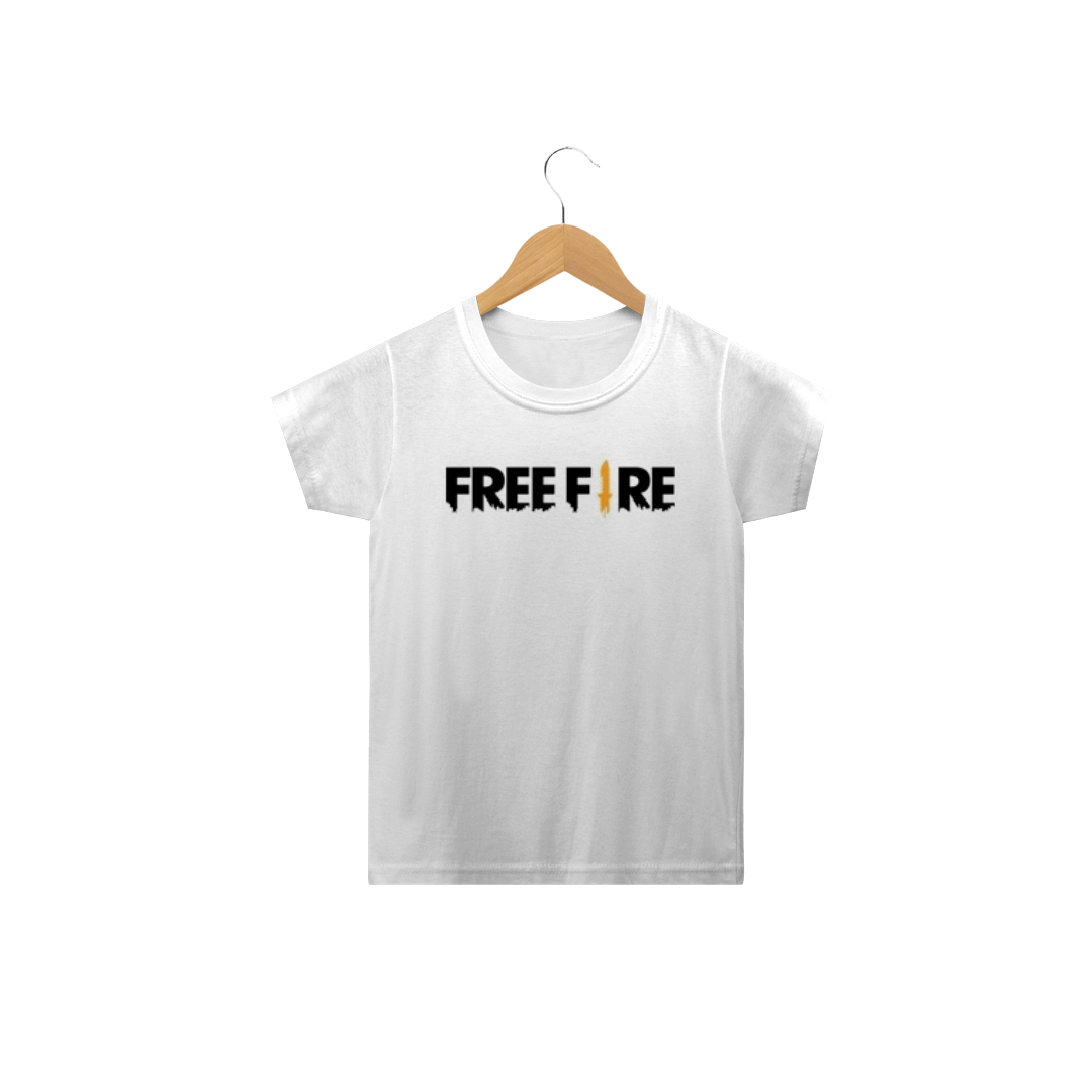 Nome do produto  camisa free fire infantil branca