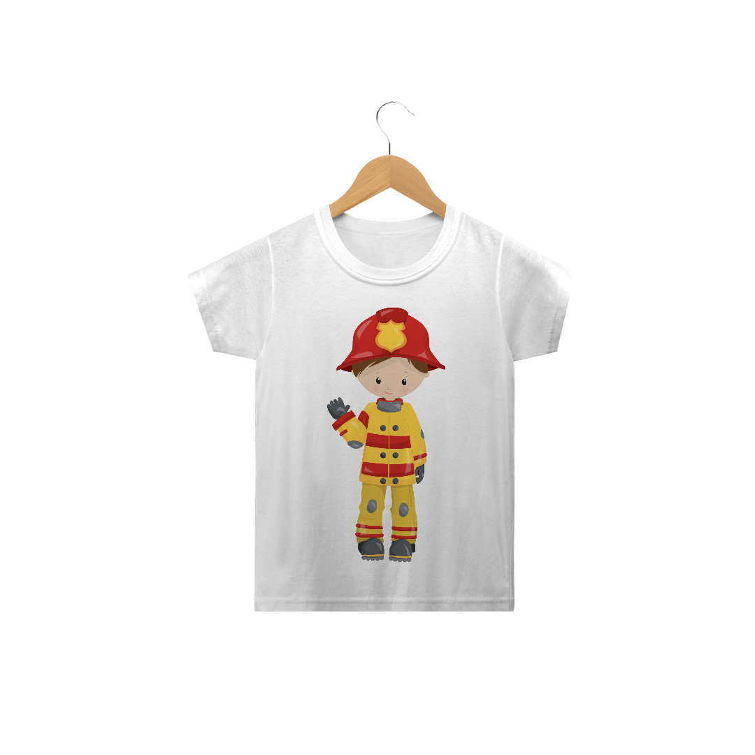 Nome do produto: Camiseta Infantil Bombeiro