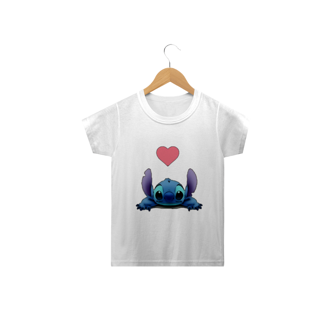 Nome do produto  Camiseta Infantil Stitch Love