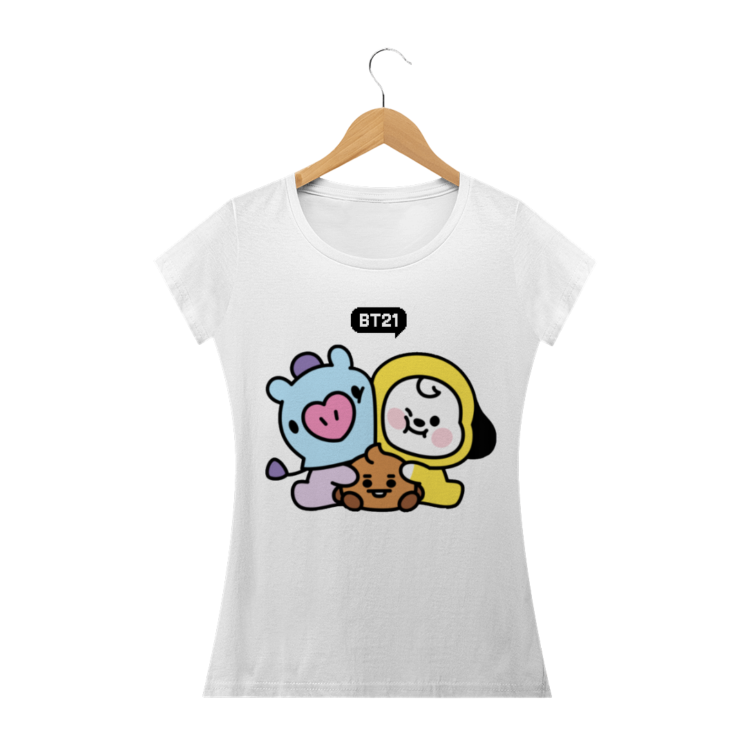 Nome do produto  Camiseta BT21 Shooky, Chimmy, Mang