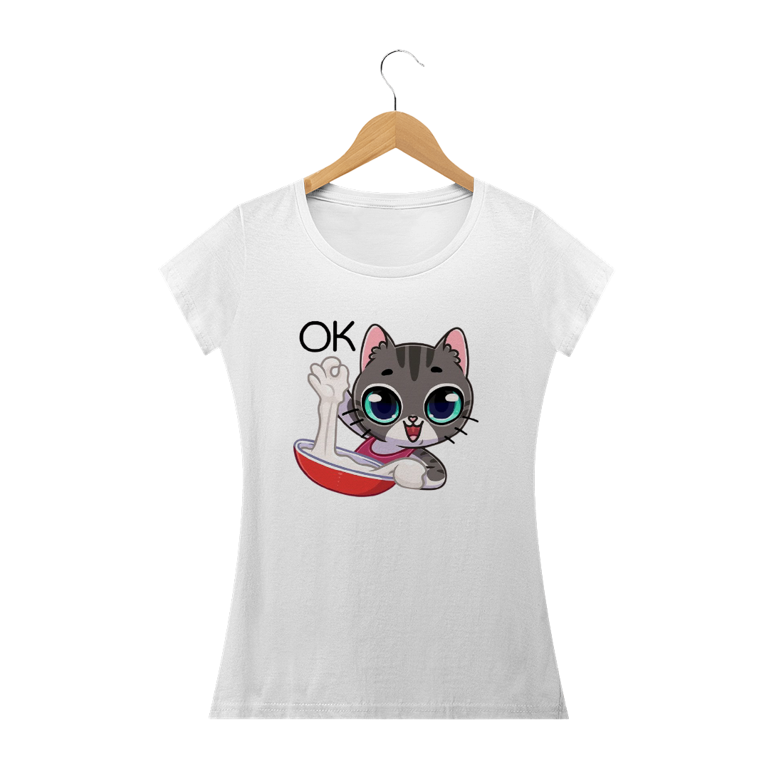Nome do produto  Camiseta feminina Cat ok