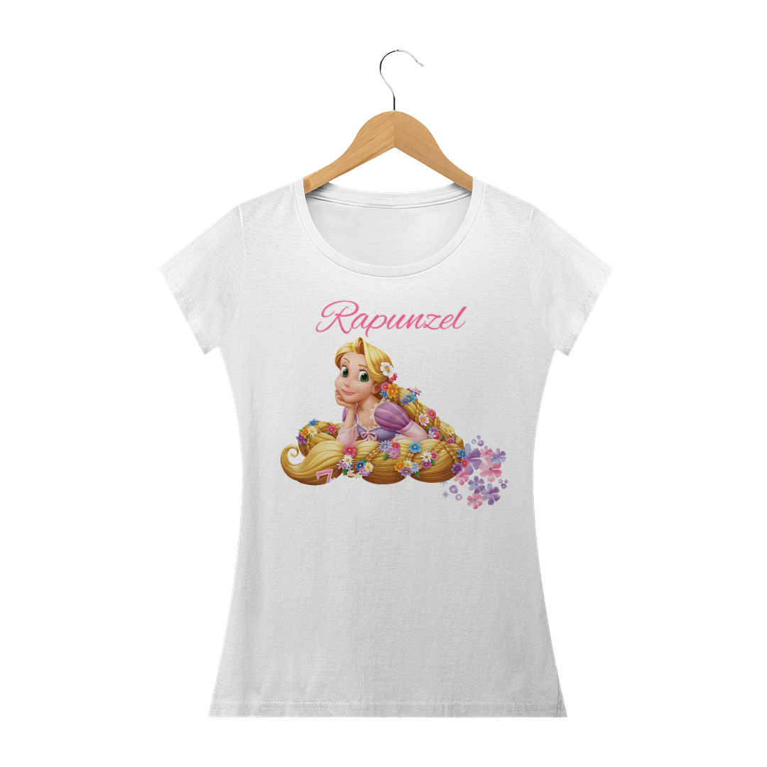 Nome do produto  Camiseta feminina Rapunzel flores