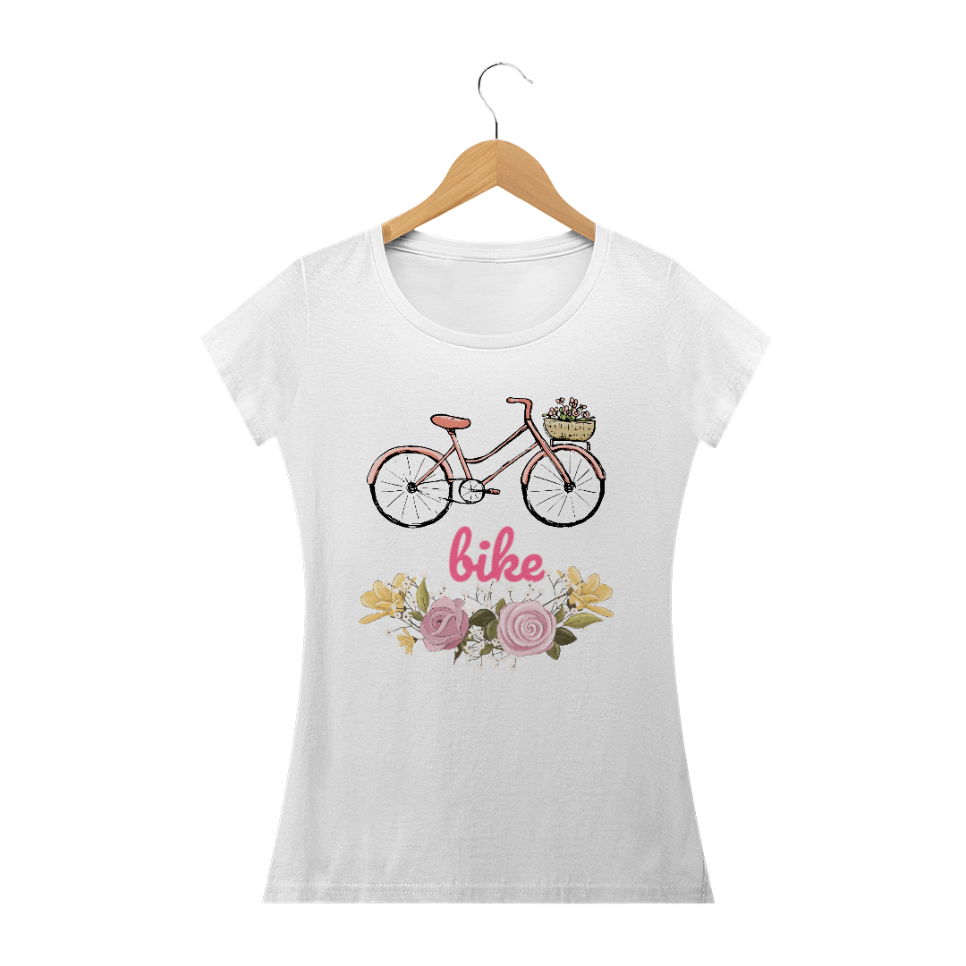 Nome do produto  camiseta feminina Bike rosa 