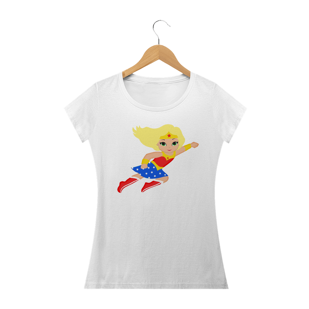 Nome do produto  camiseta Mulher Maravilha loirinha